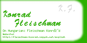 konrad fleischman business card